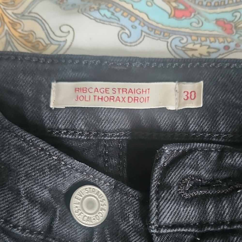 Levi's Ribcage Straight Jeans - Deep Indigo